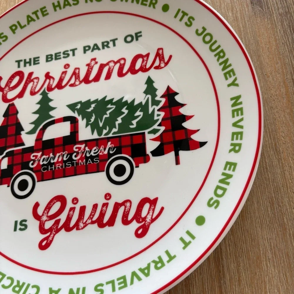 Christmas Themed Decorative Party Tray Plate